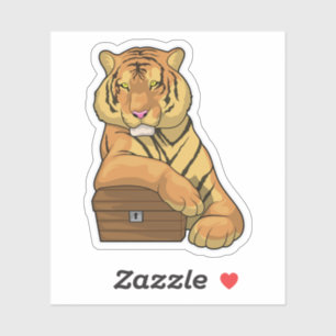 Tiger Treasure chest Sticker
