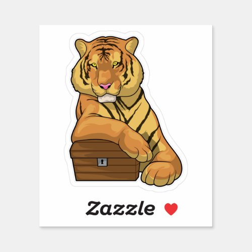 Tiger Treasure chest Sticker