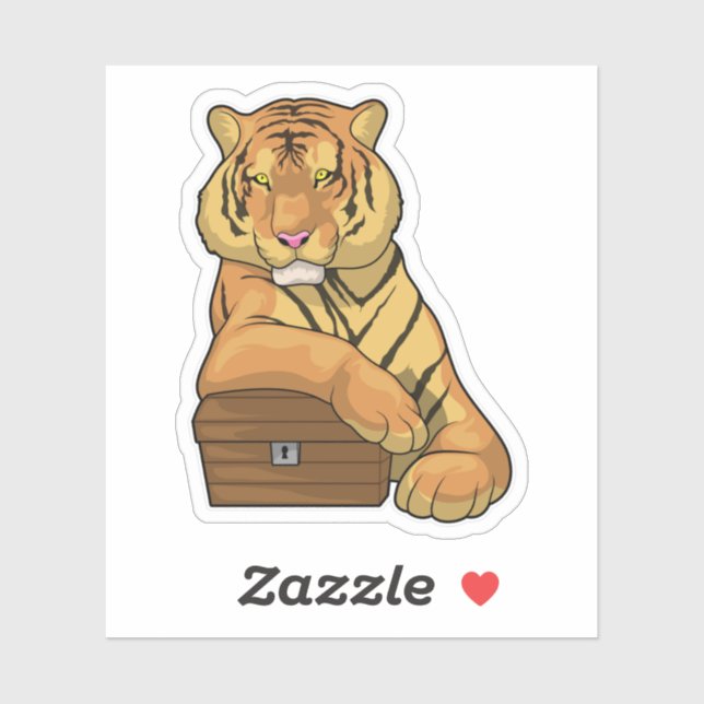Tiger Treasure chest Sticker (Sheet)