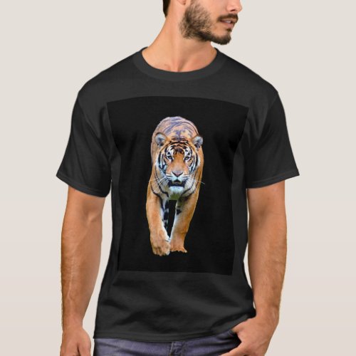 Tiger Trendy Modern Black Color Template Custom T_Shirt