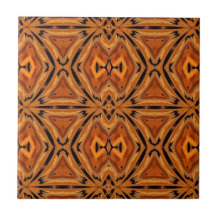 Tiger Tribal Modern Abstract Geometric Ceramic Tile