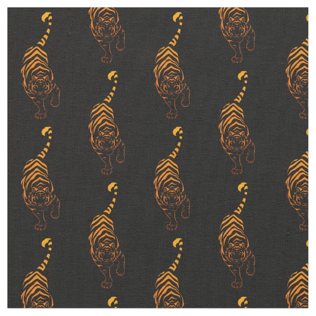 Tiger Tribal Stalking Fabric (Close Up)