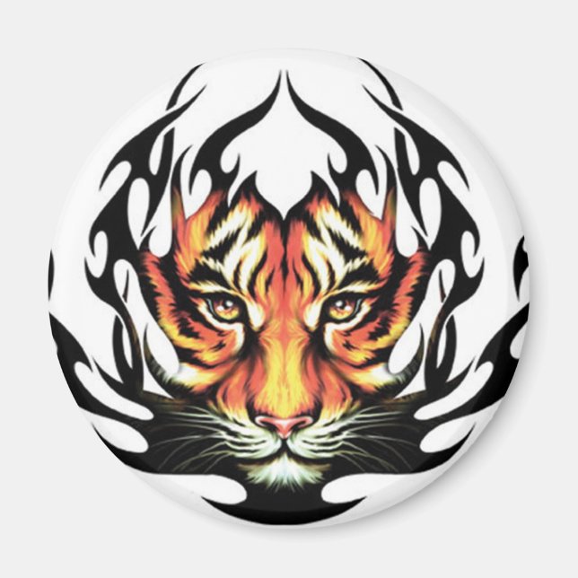 Tiger  Tribal Tattoo magnet (Front)
