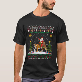 Tiger Ugly Santa Riding Tiger T-Shirt