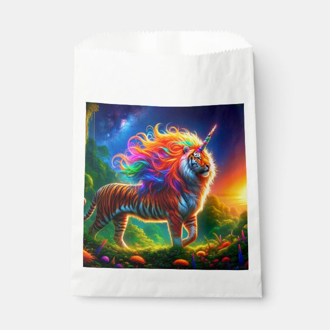 Tiger Unicorn Favor Bag (Front)