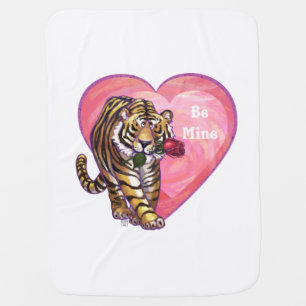 Tiger Valentine's Day Baby Blanket
