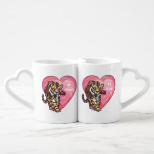 Tiger Valentine's Day Coffee Mug Set