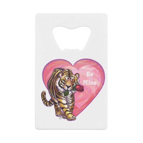 Tiger Valentines Day Credit Card Bottle Opener