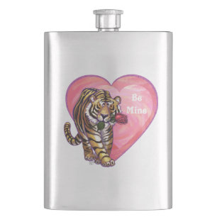 Tiger Valentine's Day Flask