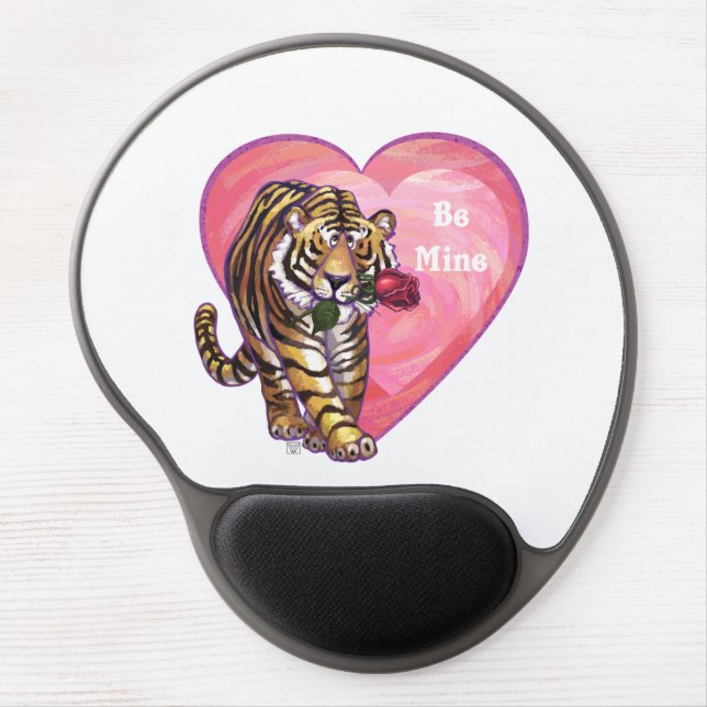 Tiger Valentine's Day Gel Mouse Pad (Front)