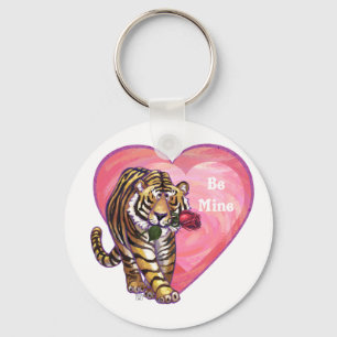Tiger Valentine's Day Keychain