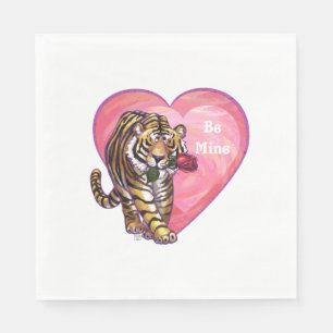 Tiger Valentine's Day Napkins