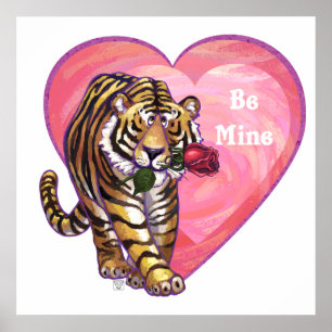 Tiger Valentine's Day Poster