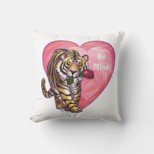 Tiger Valentine's Day Throw Pillow