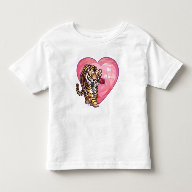 Tiger Valentine's Day Toddler T-shirt (Front)