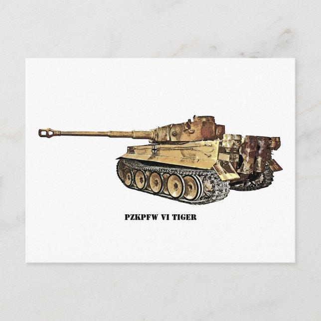 Tiger VI tank Postcard (Front)
