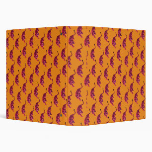 Tiger - Vibrant Pink 3 Ring Binder