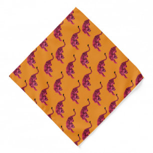 Tiger - Vibrant Pink Bandana