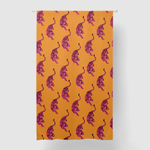 Tiger - Vibrant Pink Blackout Curtains