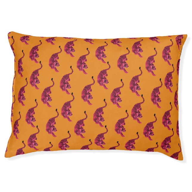 Tiger - Vibrant Pink Pet Bed (Front)