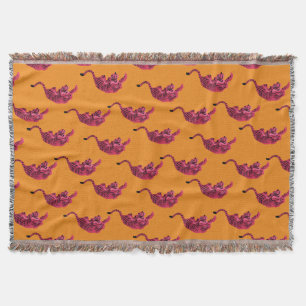 Tiger - Vibrant Pink Throw Blanket