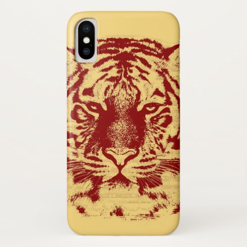 Tiger Vintage 5 iPhone X Case