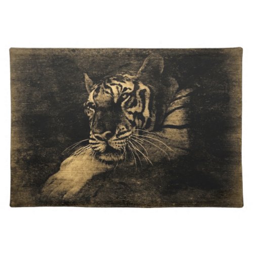 Tiger Vintage Art Placemats