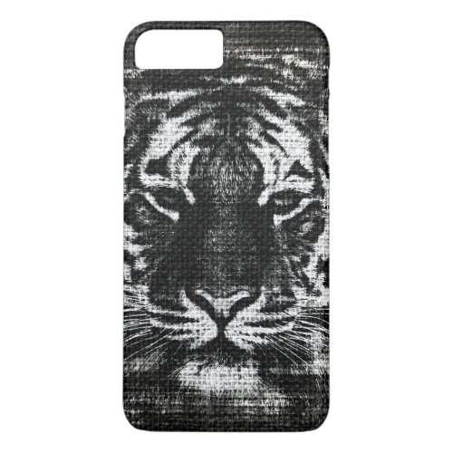 Tiger Vintage Burlap Rustic Jute iPhone 8 Plus7 Plus Case