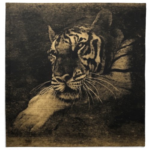 Tiger Vintage Cloth Napkins