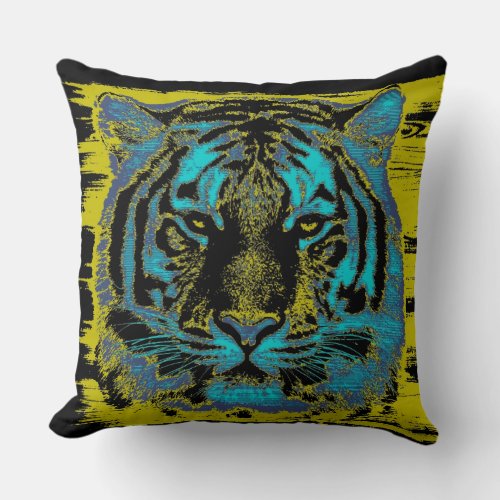 Tiger Vintage Throw Pillow