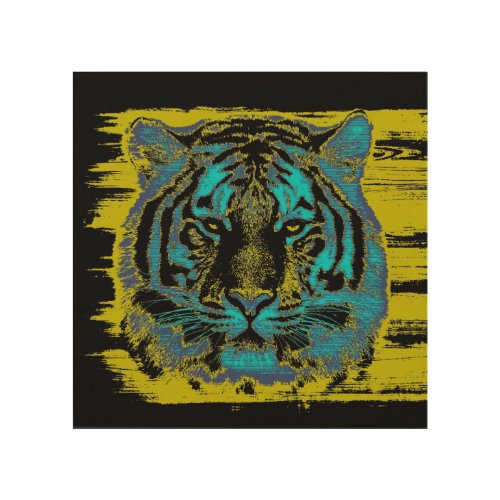 Tiger Vintage Wood Wall Art