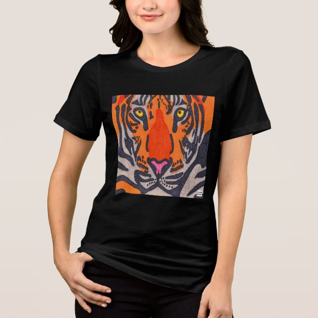 Tiger (vivid) - Women's Tri-Blend Shirt (Front)