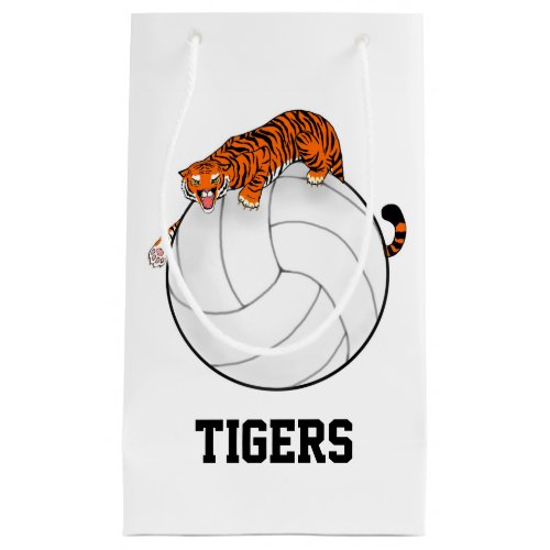 tiger volleyball gift bag school sports mascot small gift bag