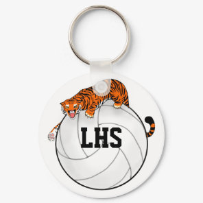 Tiger Volleyball Keychain