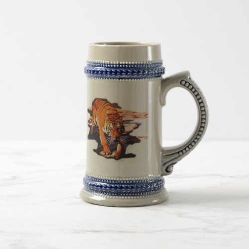 Tiger Walking Beer Stein