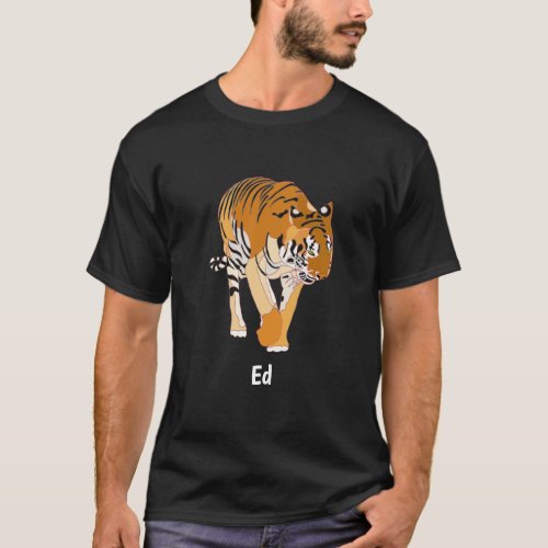 Tiger Walking Digital Painting Tshirts