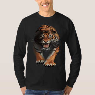 tiger walking for  tigers Eyes Animal Wildlife big T-Shirt