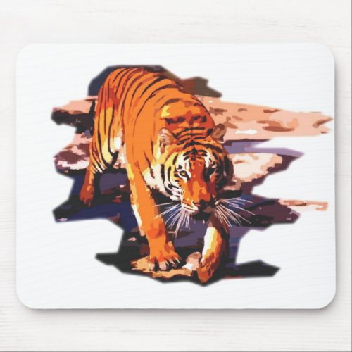 Tiger Walking Mouse Pad