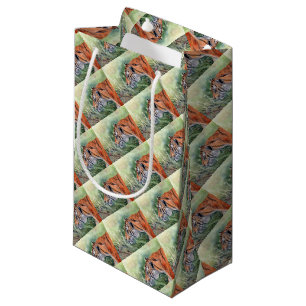 Tiger Walking through Jungle Small Gift Bag