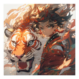 Tiger warrior photo print