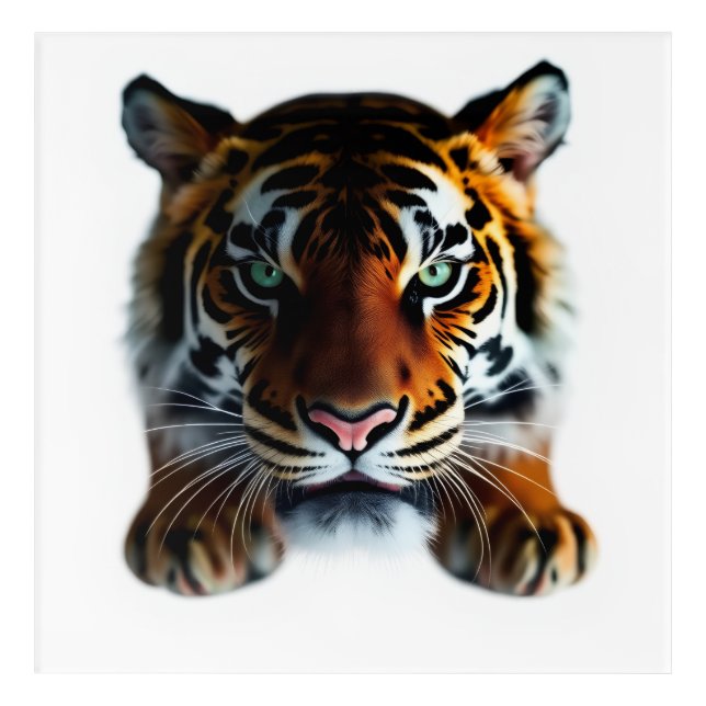 Tiger Watching Acrylic Print (Front)