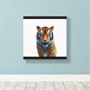 Tiger watching canvas print