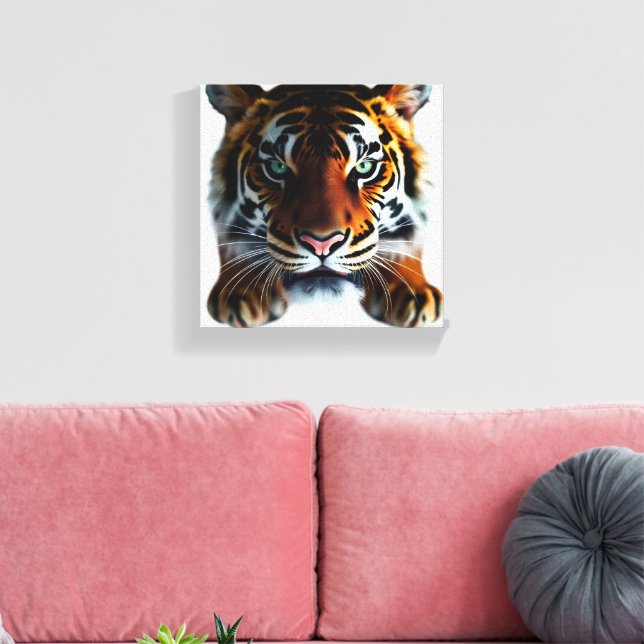 Tiger Watching Canvas Print (Insitu(LivingRoom))