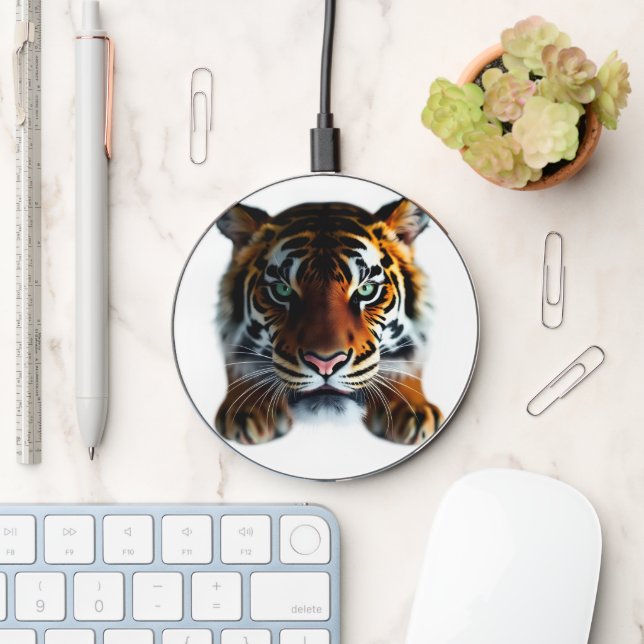 Tiger Watching Wireless Charger (Desk)