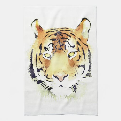Tiger Watercolor Animal Kitchen Towel