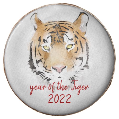 Tiger Watercolor Chinese New Year 2022 Zodiac Chocolate Covered Oreo