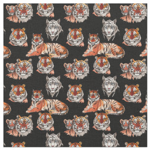 Tiger fabric by half yard, tiger print fabric, animal print quilting  cotton, orange tiger skin quilting fabric, tiger stripes sewing fabric