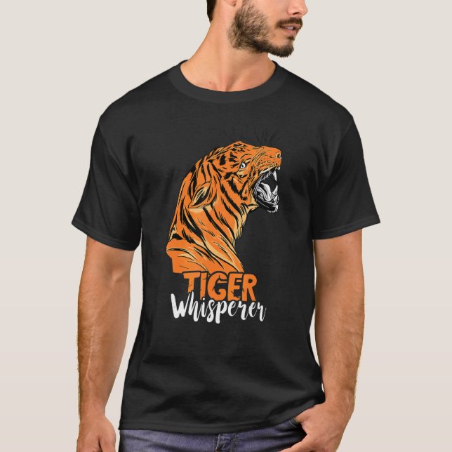 Tiger Whisperer Bengal Tiger Face Wild Tiger Eye S T-Shirt (Front)