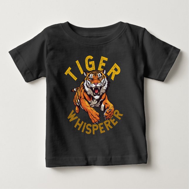 Tiger whisperer, wild animal baby T-Shirt (Front)