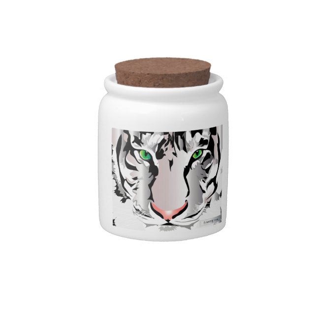 TIGER-WHITE/GREY CANDY JAR (Front)